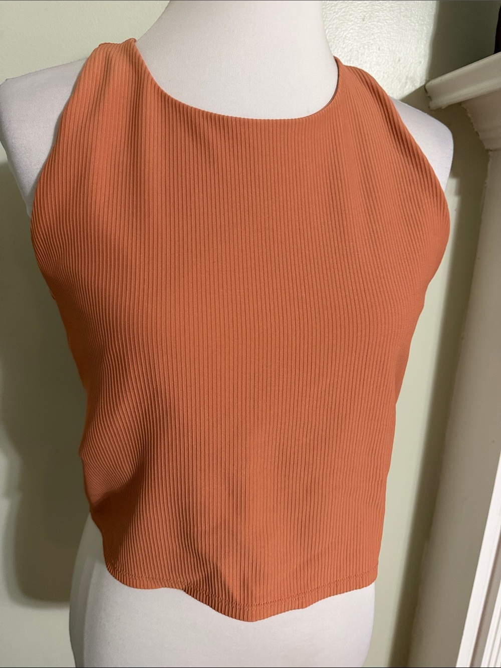 Champion Rust Ribbed Halter Tank Top - Picture 2 of 4